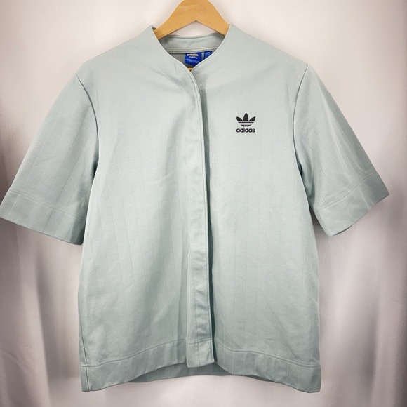 adidas Originals Other - Adidas Originals Men's Large Baseball Style Snap Front Jersey Shirt Mint Green